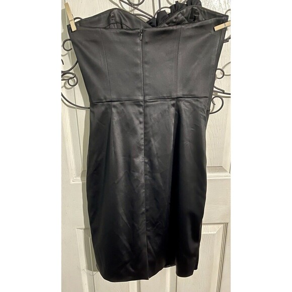 White House Black Market Dress Womens Satin Ruffled Strapless Dress Size 6 - Picture 8 of 9